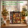 Christmas Bookend Assembled Cabin Handmade Puzzle Gift Creative 3D Three-dimensional Bookend Wooden House Model