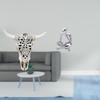Tribal Bull Head Sculpture Wall Hanging Art Ornament for Office Farmhouse Bedroom Abstract Thinker