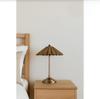 Vintage mosazná stolní lampa s plisovaným stínidlem Mild Century Modern noční lampička Retro mosazná stolní lampa pro dekoraci ložnice nebo obývacího pokoje Dárek