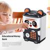 Dziecięca skarbonka Panda Piggy Bank z automatycznym obrotem, hasłem, odblokowywaniem odciskiem palca, zasilana bateryjnie, elektryczna moneta, bankomat, prezent urodzinowy dla chłopców i dziewcząt