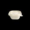 ZL 550ml Quadratische biologisch abbaubare Essensbox mit Deckel