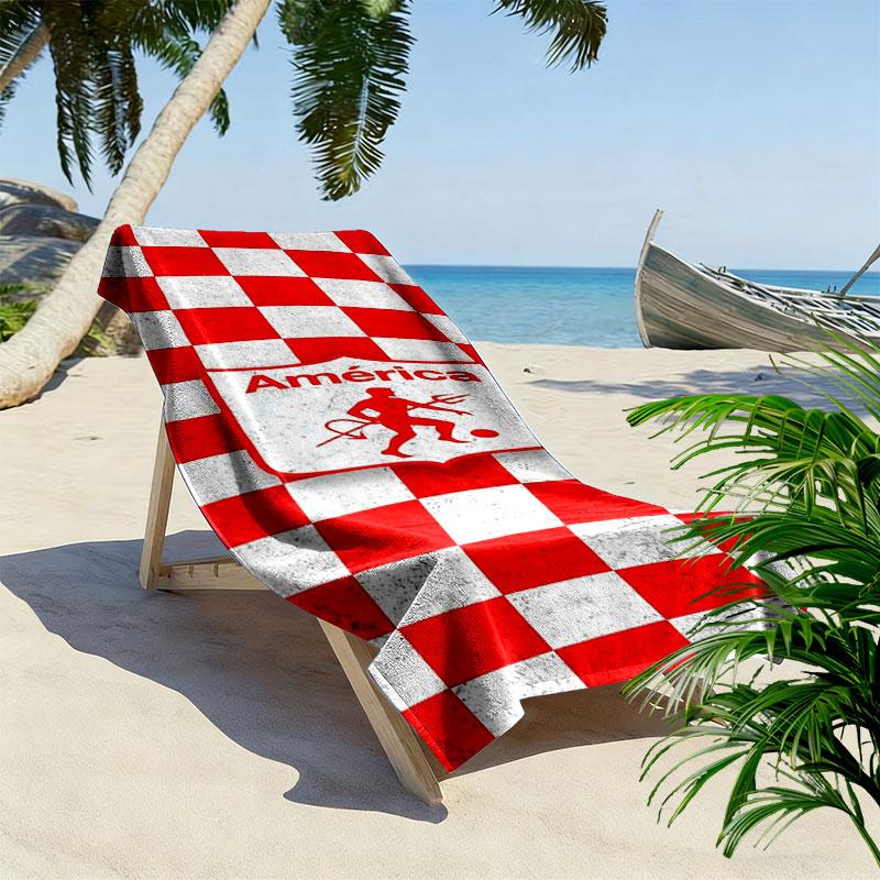 America de Cali Print Beach Towel, Large Soft Quick Dry Towel for Beach Camping Swimming