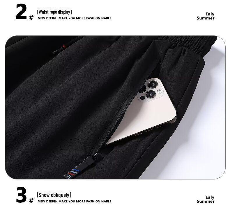 Men's Thickened Cotton and Fleece Trousers, Autumn/Winter Casual Lambskin Sweatpants
