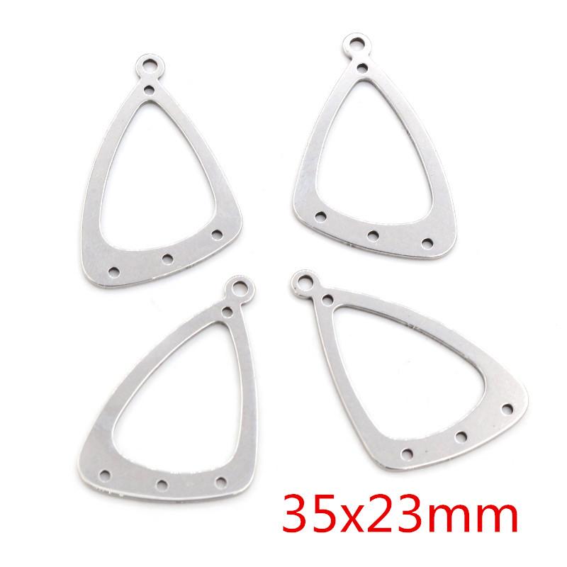 10pcs/lot 316 Stainless Steel Charms Geometry Metal Stamping Blanks DIY Porous Connector Pendant Necklace Earring Accessories