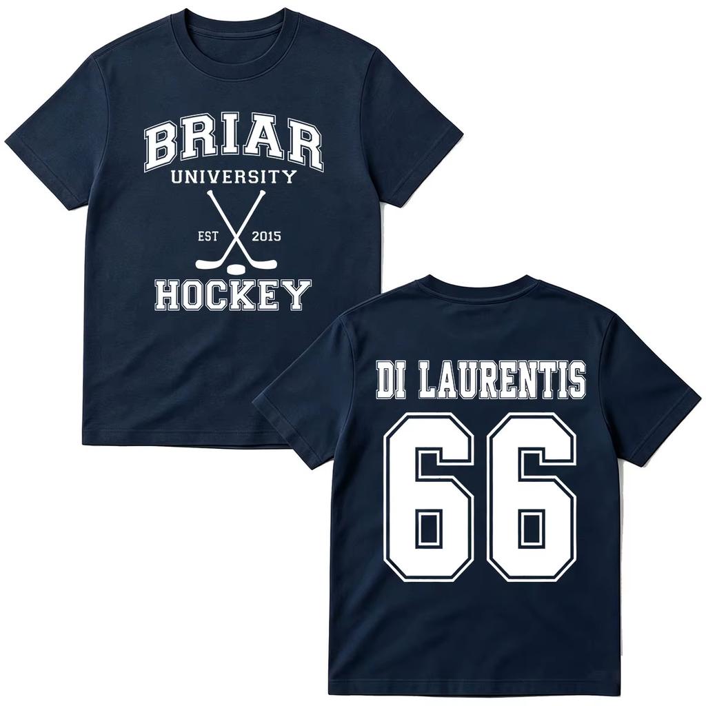 2026 Summer Fashion Trendy Tee Off Campus TV Series T-shirts Di Laurentis 66 Briar University Hockey T-shirt Men Women Fashion  Oversized Tshirt