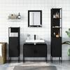 VidaXL Ensemble d’Armoires de Salle de Bain 4 pcs, Meuble-lavabo avec Étagère et Miroir, Armoire de Rangement de Toilette, 3214359