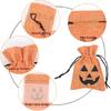 Ewanda Store 50 Pcs Halloween Burlap Bags,3.9"x5.5" Burlap Candy Bags Goodie Treat Bags with Drawstrings for Kids Halloween Party Supplies