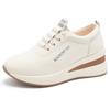Women'S Minimalist Retro Heightening Mom Shoes, Soft-Soled Hollow Thick-Soled Casual Sneakers
