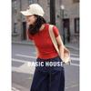 T-shirt Basique à Manches Courtes et Col Rond pour Femme