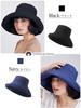 Sleeping Sheep Adjustable Linen and Cotton Wide Sun Solid UV Protection Stress-Free Hat, Large, Foldable, Brim, Protection, Women's, Color, (Black)