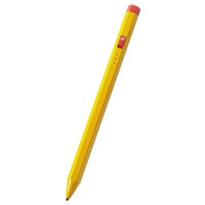Elecom Touch Pen Stylus, Pencil Shape, Hexagonal, Lithium Rechargeable, General Purpose, Magnetic Adsorption, USB-C Charging, Replaceable Nib, No Nib
