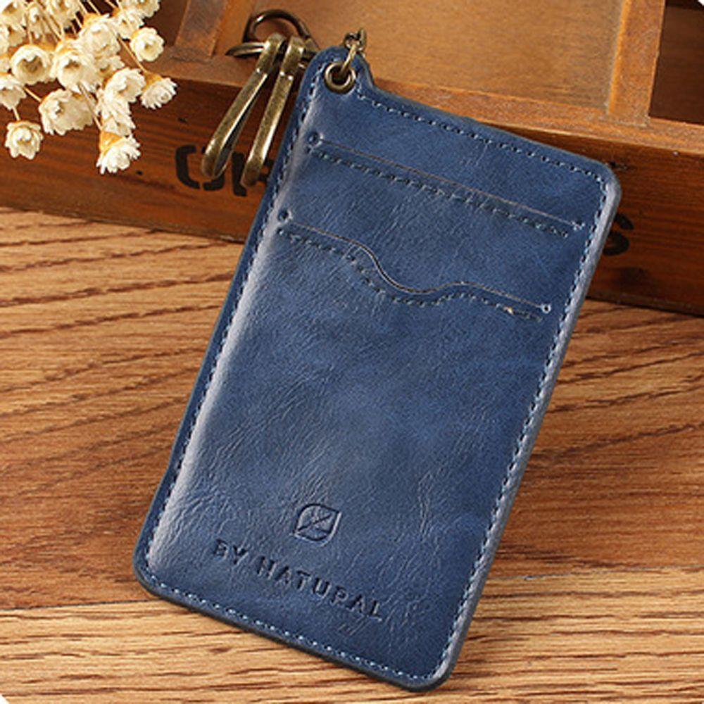 

Банківська картка Двостороння Кредитна ID-картка Картка контролю доступу Брелок Бейдж Кейс Тримач для карток Сумка синій