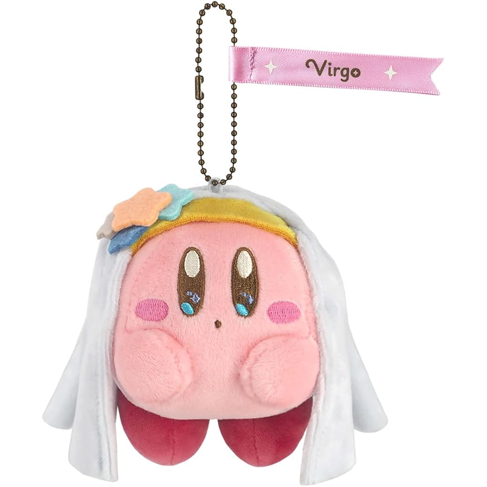 Sanei Boeki Kirby Horoscope Collection Virgo Plush Mascot 9x9x11cm Soft Toy
