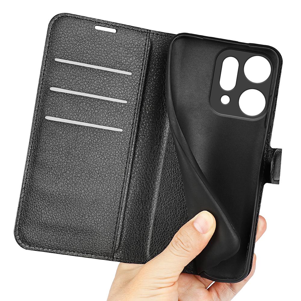 For Oppo Reno14 5G (China)/Oppo Reno14 5G (Global) Case Litchi Texture Shockproof Leather Wallet Phone Cover