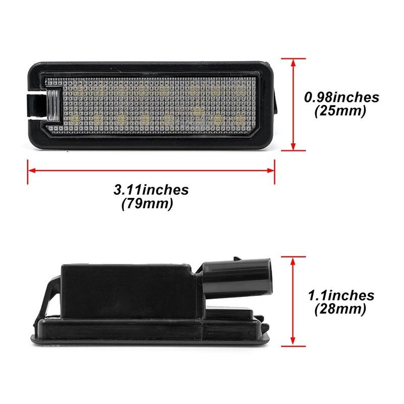 2Pcs Canbus LED License Number Plate Light For 2018-2022 Seat Ibiza V 06-22 Leon Toledo Exeo Altea Rear Tail light #1K8943021C