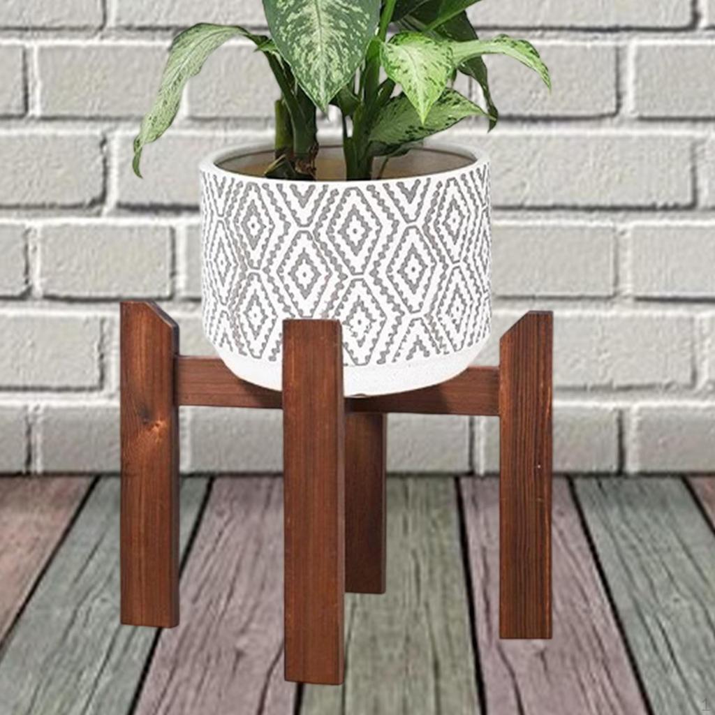 Corner Plant Stand Flowerpot Display Rack Easy to Use Non-slip Wood Stable Planter