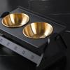 Adjustable Elevated Pet Feeding Stand with Stainless Steel Bowls Ergonomic