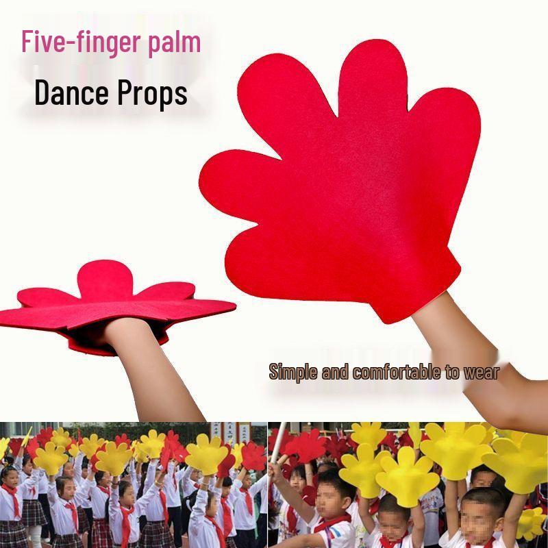Creative Five-Finger Palm Dance Gloves for Kindergarten Performances and Sports Events
