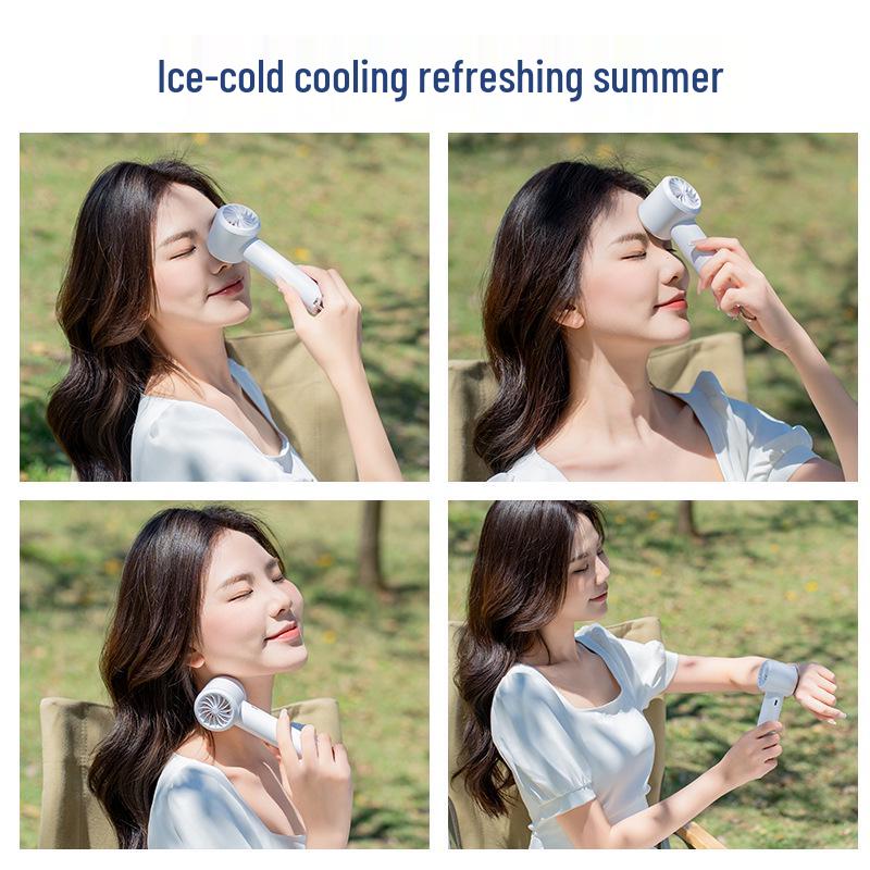 Portable High-Speed Mini Handheld Fan with Semiconductor Cooling