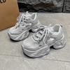 Mode Europäische Station Daddy Schuhe Damen 2025 Sommer Neue Plateau Erhöhte Lässige Sneaker Vielseitige Atmungsaktive Mesh Schuhe
