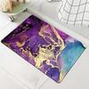 Marble Gold Vein Foil Modern Luxury Carpet Mat Rug Non Slip Easy Clean Home Decor for Bathroom Bedroom Entryway Door