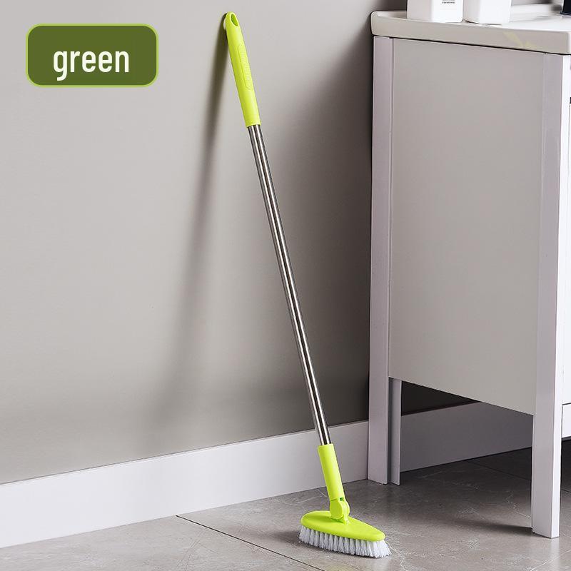 

Компактная швабра с удлиненной ручкой, настенным креплением и щеткой для удаления пятен зелёный