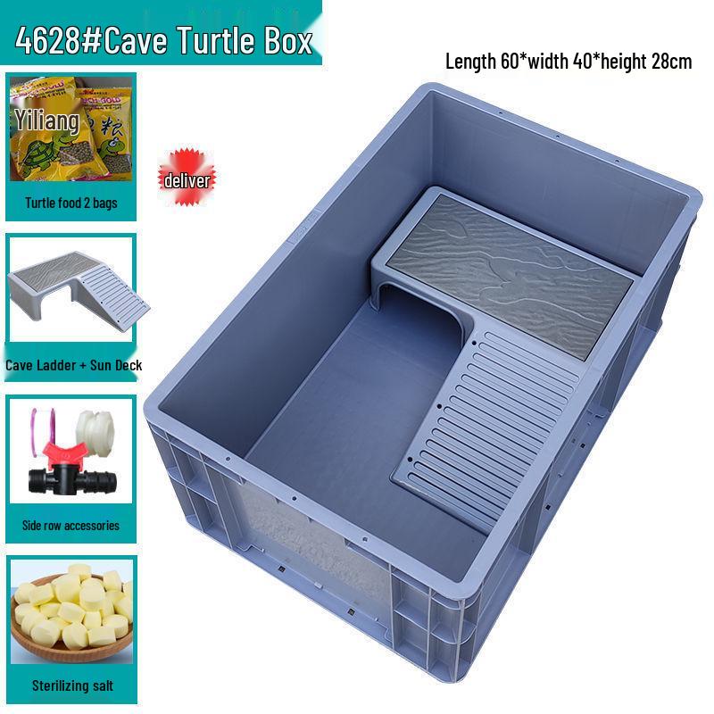 Large Plastic Turtle Tank with Sunning Platform and Breeding Box