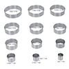 12pcs Stainless Steel Biscuit Cutter Round Shape Donut Cutter  Cookie Pastry Dessert DIY Daily Use