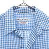 FAIRFAX Linen Blend Check Pattern Long sleeve shirt 36 Blue x white Men's Used