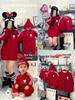 Trendiga röda sweatshirts för kinesiska nyåret för familjer: Snygga set för förälder och barn, eller mor och dotter/son