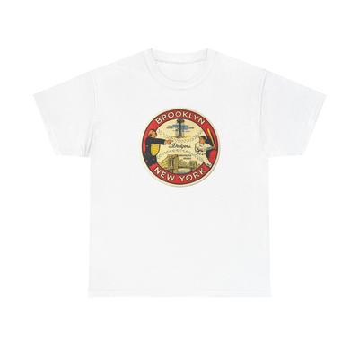 Brooklyn New York Roadside America Tee, Vintage Travel Decal T-Shirt Baseball