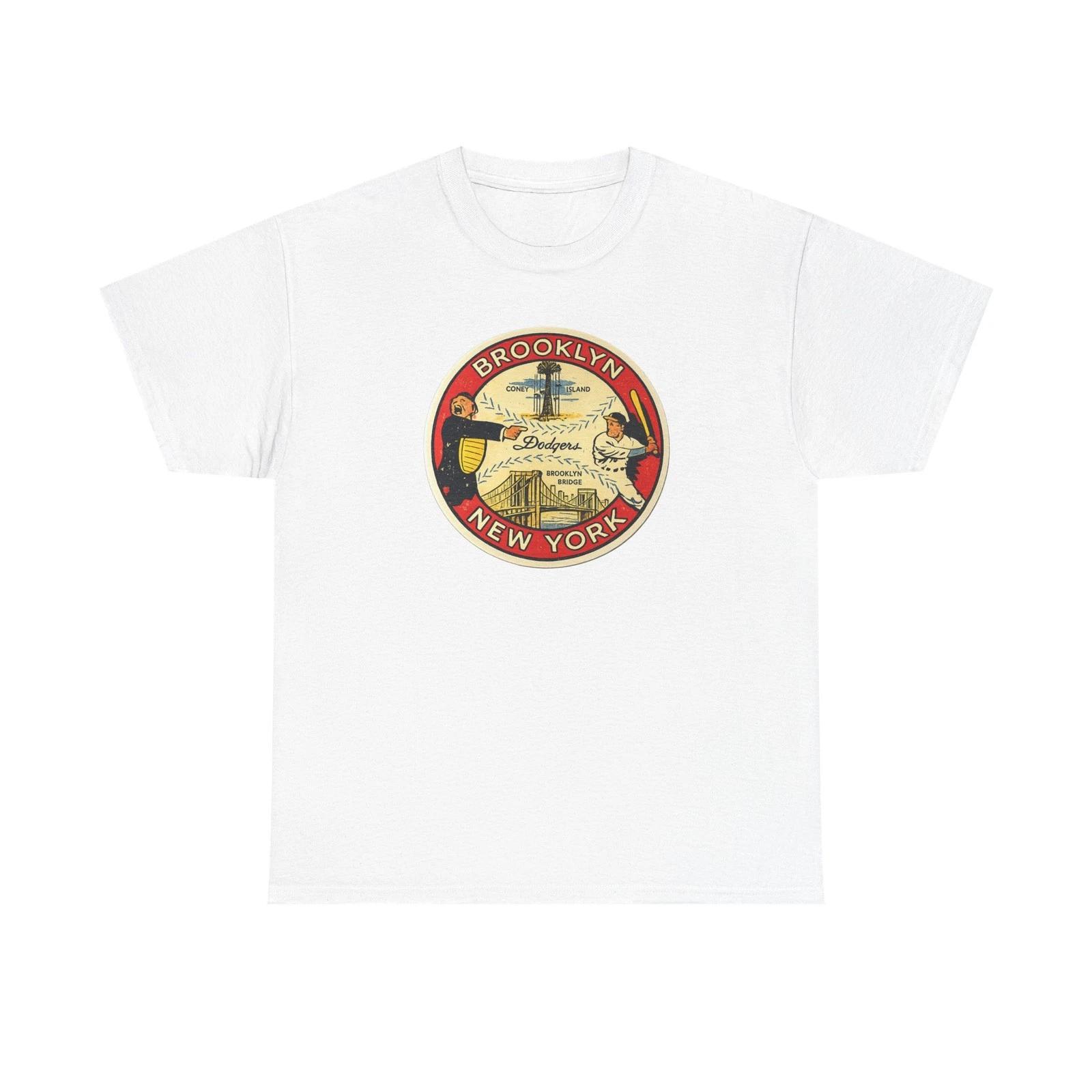 Brooklyn New York Roadside America Tee, Vintage Travel Decal T-Shirt Baseball S