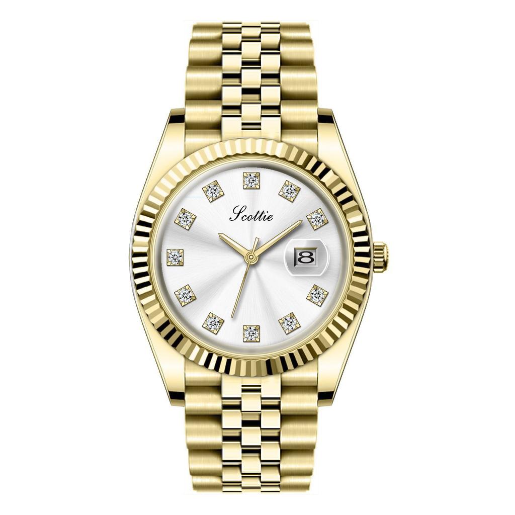 9570 Women'S Watch Classic Versatile Waterproof Calendar Retro Steel Belt