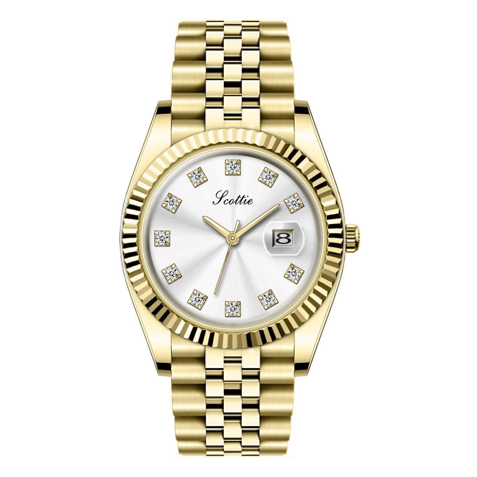 9570 Women S Watch Classic Versatile Waterproof Calendar Retro Steel Belt