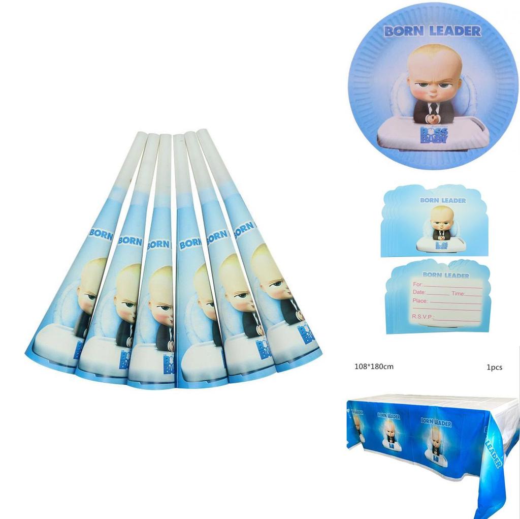 Boss Baby Themed Party Supplies Delightful Tableware Plates Cups And Banner