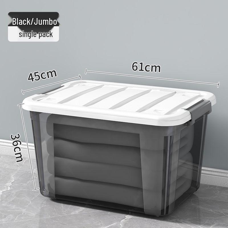 Large Transparent Storage Bin for Toys, Clothes, and Snacks