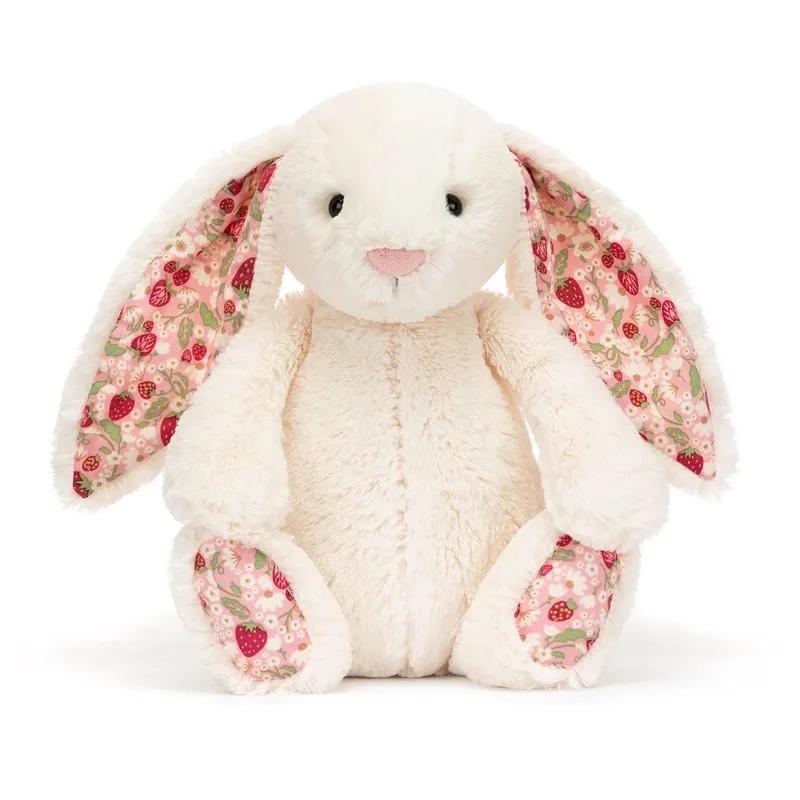 Fragrant Bonnie Rabbit Plush Toy with Floral Ears Kawaii Stuffed Doll Soft Sofa Cushion Kids Birthday Gift Room Decor