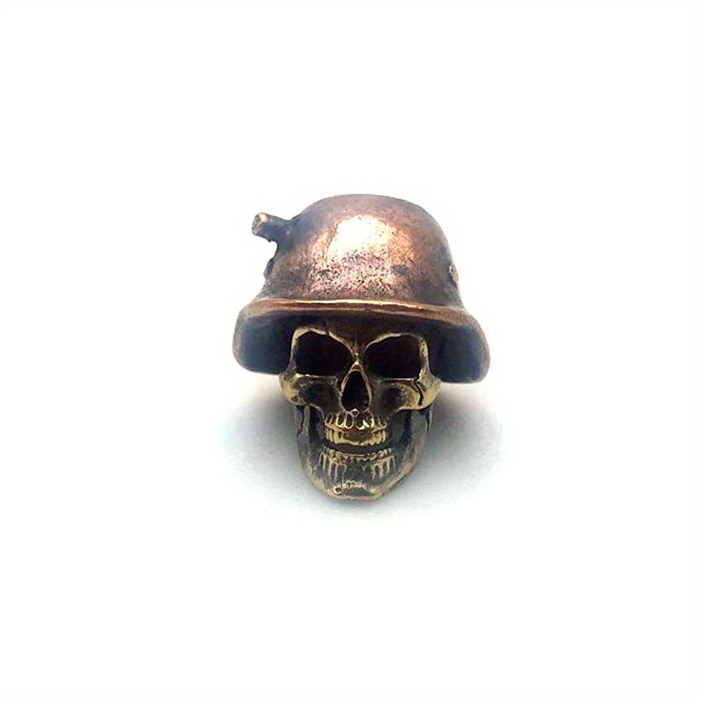 Outdoors DIY Tools EDC White Brass Copper Skull Knife Beads Lanyard Pendants Key Rings Accessories