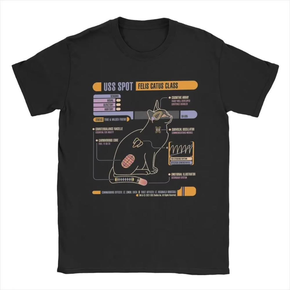 

Мужские футболки USS Spot Stars Treks из чистого хлопка, новинка, футболки с коротким рукавом и круглым воротником, идея для подарка XXXXXL чёрный