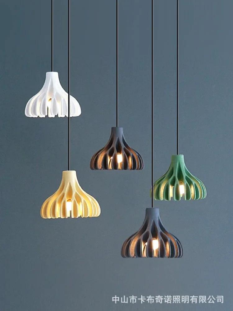 Nowoczesna Lampa Wisząca LED New Nordic Kreatywna Żywica Artystyczna Restauracja Bar Sypialnia Stolik Nocny Dekoracja Wnętrz