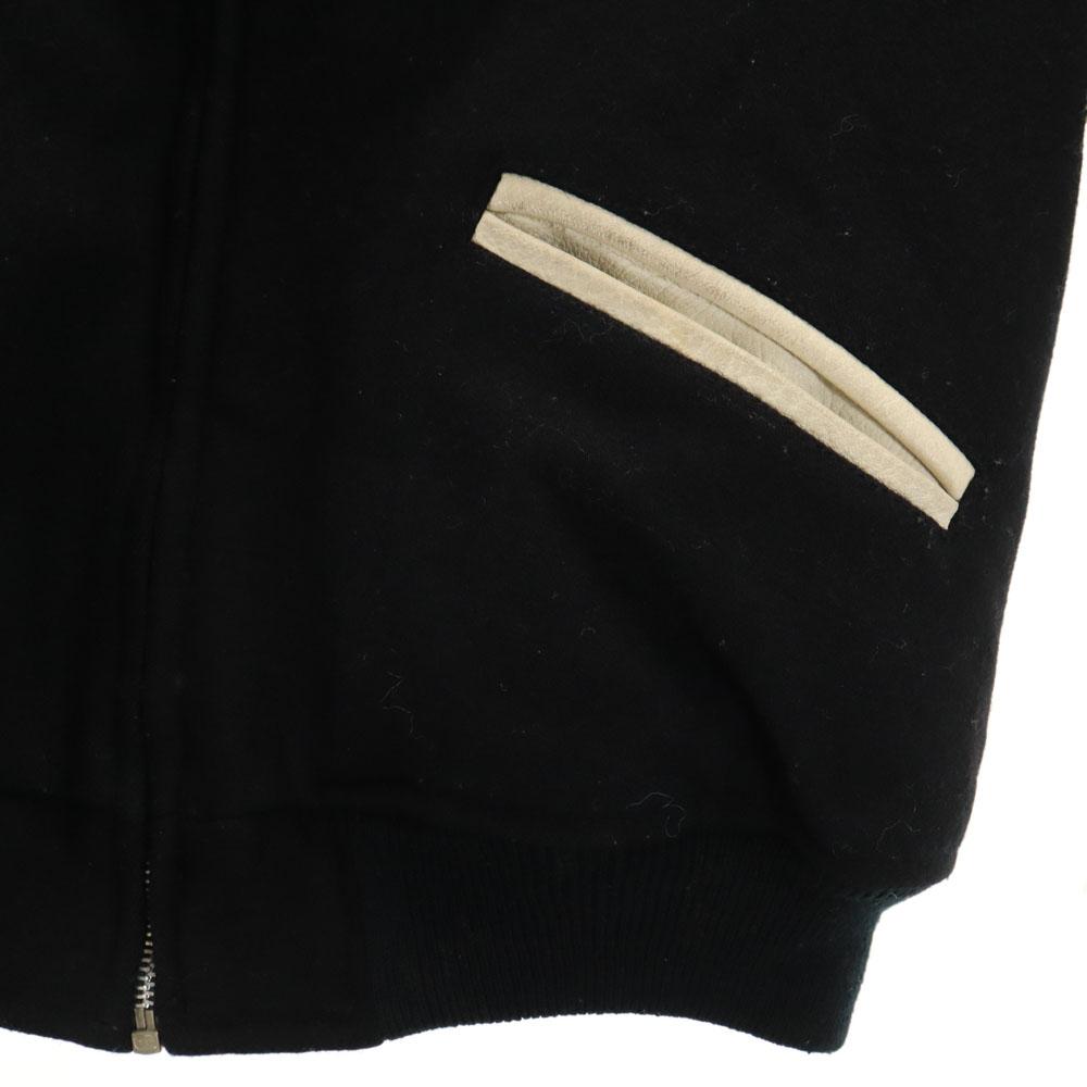 HYSTERIC GLAMOUR 80s Leather sleeves, wool blend, vintage Back embroidery Stajan Men's Used