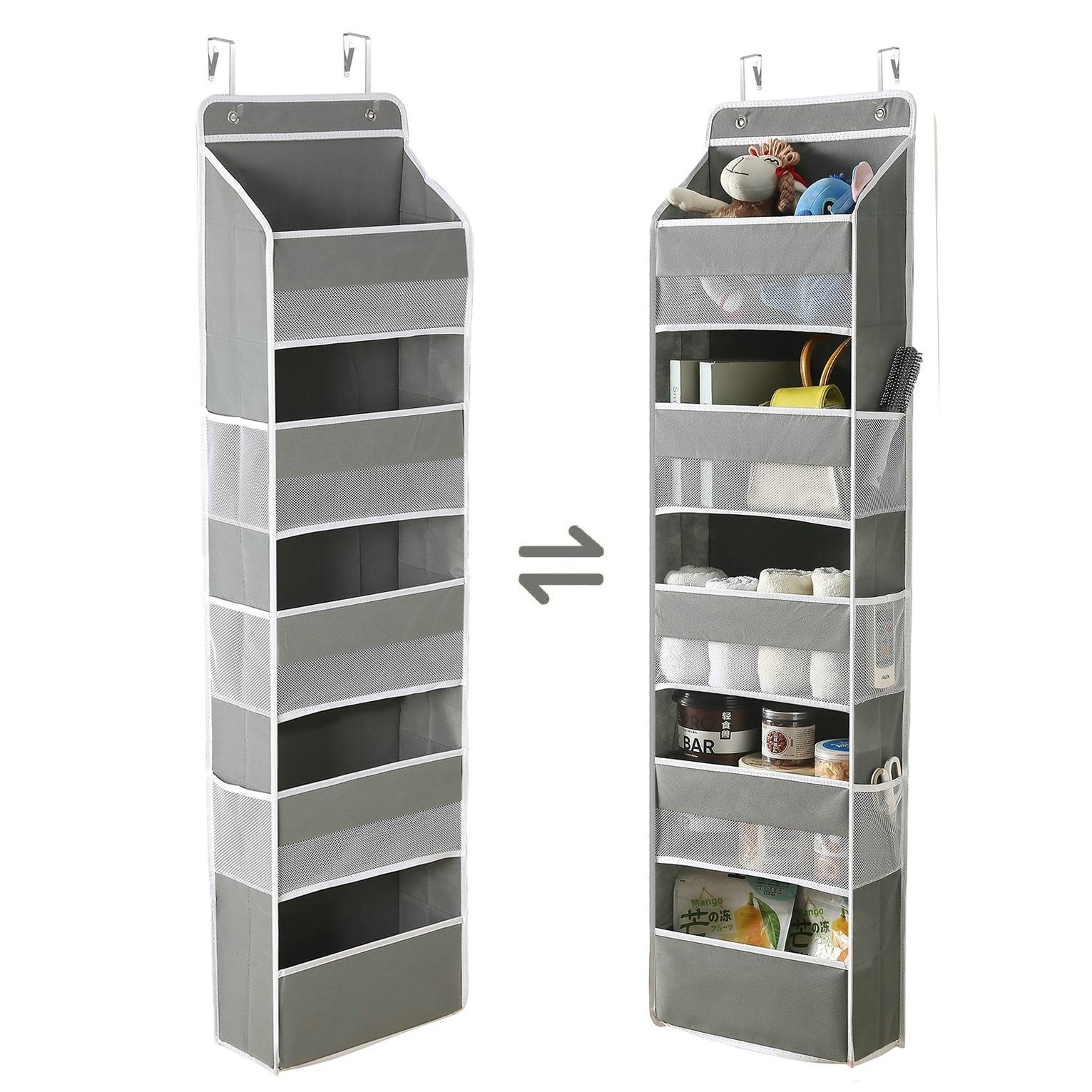 

Пятислойная нетканая сумка большой емкости с закрытой дверью, подвесная сумка для хранения, подвесная сумка для хранения серый