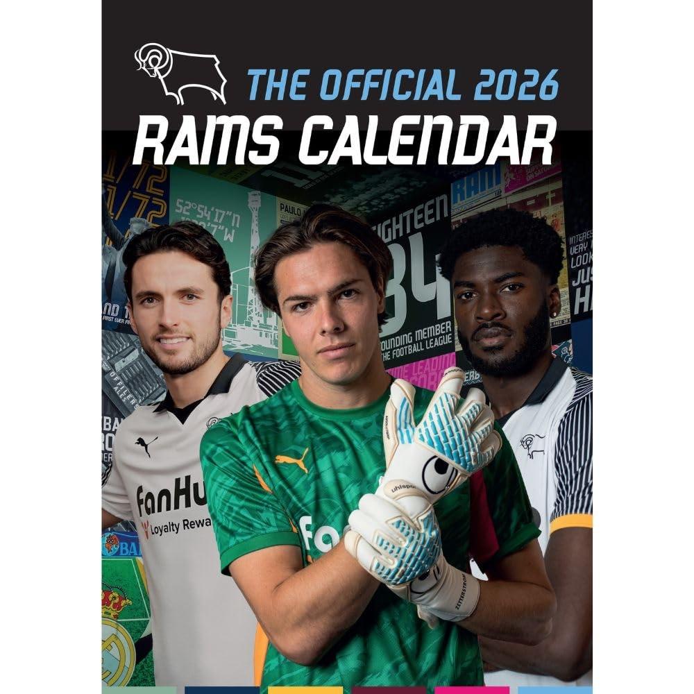 Derby County FC 2026 A3 Wall Calendar