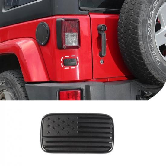 4Pcs Rear License Plate Delete Cover & Tailgate Plug Cover for Jeep Wrangler JK
