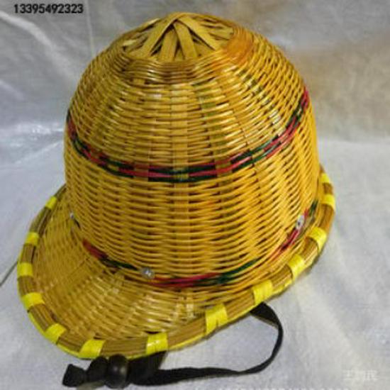 Steel Cap Bamboo Woven Safety Helmet with Adjustable Insert Buckle for Construction Use