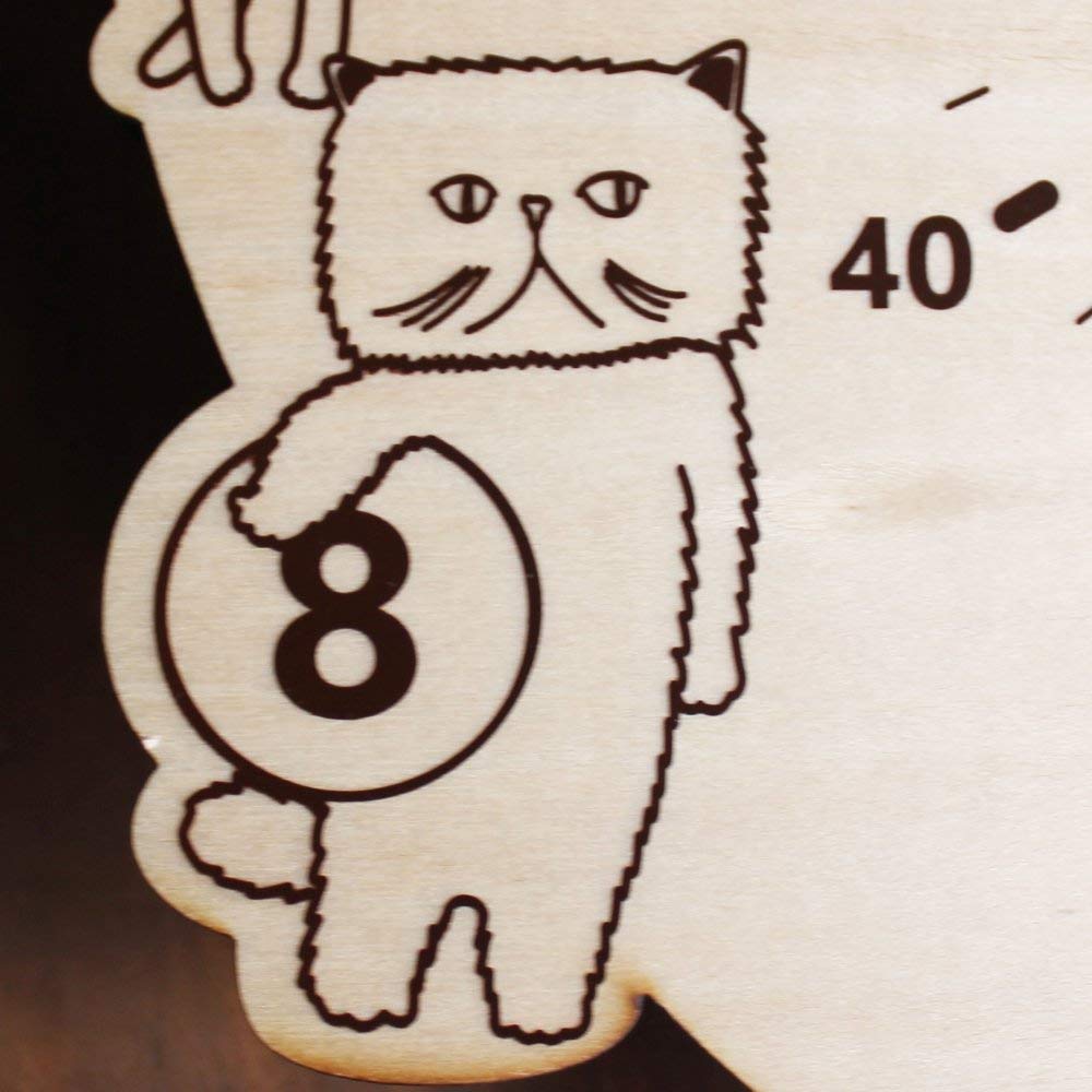 Yamato Kogyo CATS Clock N Size: Approx. W27.5 D4.5 H33.5 YK18-003