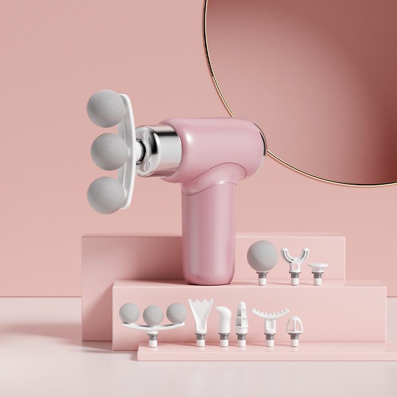 9-Head Mini Electric Fascia Gun Massager for Neck and Fascia