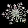 Broches de Copo de Nieve de Pedrería de Lujo de Moda Para Ropa de Mujer Abrigo Joyería Accesorios Regalos