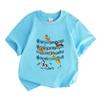 Kids Boys Girls 100% Cotton Crew Neck Short Sleeve T-Shirt Cute Puppies Music Note Pattern Casual Breathable Soft Summer Tee for Music Dog Lovers Chil