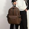 Schoolbag Computer Backpack School Bag Plaid Korean Edition Large Capacity Backpack Personalized Trendy Male Leather Outdoor Travel Student Backpack